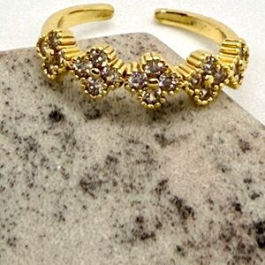 Elegant Goldfilled  and Silver Women's Ring